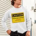 A Simple Yellow Warning Sign For Introvert Unisex Long Sleeve T-Shirt A Simple Yellow Warning Sign For Introvert Unisex Long Sleeve T-Shirt