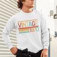 Vintage 1970 Birthday Retro Style 70's Born Nostalgia Party Premium Tri-Blend Unisex Long Sleeve T-Shirt