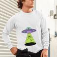 I Wanna Go Home Introvert UFO UAP Flying Saucer Trippy Alien Unisex Long Sleeve T-Shirt I Wanna Go Home Introvert UFO UAP Flying Saucer Trippy Alien Unisex Long Sleeve T-Shirt