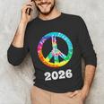 2026 Graduation Class Year Tie Dye Peace Sign Graduate Shirt Unisex Long Sleeve T-Shirt