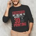 3D Printer Introvert 3D Printing Unisex Long Sleeve T-Shirt 3D Printer Introvert 3D Printing Unisex Long Sleeve T-Shirt