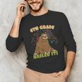 6th Grade Graduation Sloth Nailed It Class Of 2025 Unisex Long Sleeve T-Shirt