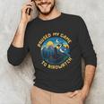 8-Bit Gamer Birder Blue Jay Arcade Nostalgia Nature Unisex Long Sleeve T-Shirt