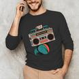 80s 90s Retro Party Costume Nostalgia Boombox Music Hip Hop Unisex Long Sleeve T-Shirt