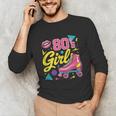 80's Girl Roller Skates Skating Eighties 1980s Nostalgia Unisex Long Sleeve T-Shirt
