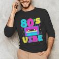 80's Vibe Retro Style Cassette Tape Nostalgia 1980s Party Unisex Long Sleeve T-Shirt