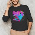 90's Vibe Retro Style Cassette Tape Nostalgia 1990s Party Unisex Long Sleeve T-Shirt