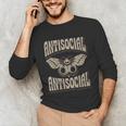 Antisocial Butterfly Quote Socially Selective Introvert Unisex Long Sleeve T-Shirt Antisocial Butterfly Quote Socially Selective Introvert Unisex Long Sleeve T-Shirt