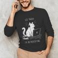 Antisocial Introvert Cat With Coffee On Computer Emo Goth Unisex Long Sleeve T-Shirt Antisocial Introvert Cat With Coffee On Computer Emo Goth Unisex Long Sleeve T-Shirt