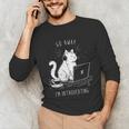 Antisocial Introvert Cat With Coffee On Computer Emo Goth Unisex Long Sleeve T-Shirt Antisocial Introvert Cat With Coffee On Computer Emo Goth Unisex Long Sleeve T-Shirt