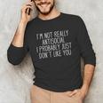 Antisocial Tee Co Introvert -Adults Modern Classic Unisex Long Sleeve T-Shirt
