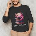 Axolotl Book Lover Librarian Reading Library Readers Unisex Long Sleeve T-Shirt