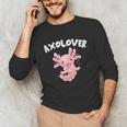 Axolovert Axolotl Humor Salamander Introvert Unisex Long Sleeve T-Shirt Axolovert Axolotl Humor Salamander Introvert Unisex Long Sleeve T-Shirt