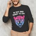 Bi Shy And Ready To Cry Bisexual Introvert Bi Pride Unisex Long Sleeve T-Shirt Bi Shy And Ready To Cry Bisexual Introvert Bi Pride Unisex Long Sleeve T-Shirt