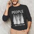 Bigfoot People Not a Big Fan Sasquatch Introvert Unisex Long Sleeve T-Shirt