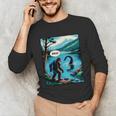 Bigfoot Sasquatch Loch Ness Monster Introvert Bruh Unisex Long Sleeve T-Shirt