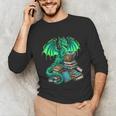 Book Dragon Reading Fantasy Unisex Long Sleeve T-Shirt