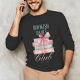 Bookish Babes Club Cute Pink Book Stack With Bow Unisex Long Sleeve T-Shirt Bookish Babes Club Cute Pink Book Stack With Bow Unisex Long Sleeve T-Shirt