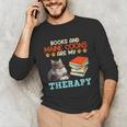 BOOKS AND MAINE COONS ARE MY THERAPY Main Coon Unisex Long Sleeve T-Shirt