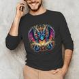 Bookworm Dragon Reading Book Lover Unisex Long Sleeve T-Shirt