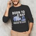 Born To Nap Forced To Exist Lazy Skeleton Couch Introverts Unisex Long Sleeve T-Shirt