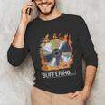 Buffering Glitched CD On Fire 2000s Nostalgia Unisex Long Sleeve T-Shirt