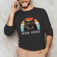 Cat Pun Introvert Anti Social Ew People Kitty Unisex Long Sleeve T-Shirt