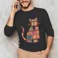 Cats Reading Books Librarian Library Readers Unisex Long Sleeve T-Shirt