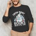Christmas Reading Snowman So Many Books Men Women Kids Unisex Long Sleeve T-Shirt