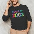 Class Of 2003 School Reunion College Highschool Graduation Unisex Long Sleeve T-Shirt