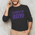 Class Of 2019 High School Graduation Purple Senior Unisex Long Sleeve T-Shirt