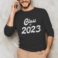 Class Of 2023 Graduation School Spirit Her Senior Script Unisex Long Sleeve T-Shirt