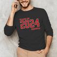 Class Of 2024 Senior Back To School Vintage Graduation Tee Unisex Long Sleeve T-Shirt