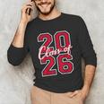 Class Of 2026 Graduation Red With Varsity Letters Unisex Long Sleeve T-Shirt