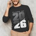 Class Of 2026 High School Senior Graduation Grey Sport Style Unisex Long Sleeve T-Shirt