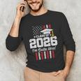 Class Of 2026 Senior Graduation American Flag Senior 2026 Unisex Long Sleeve T-Shirt