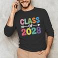 Class Of 2028 Colorful Graduation Unisex Long Sleeve T-Shirt