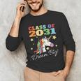 Class Of 2031 Magical Unicorn Graduation Cap Unisex Long Sleeve T-Shirt