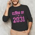 Class Of 2031 Pink Girls Shirt Graduation Unisex Long Sleeve T-Shirt