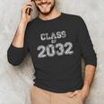 Class Of 2032 Shirt Senior 2032 Graduation Him Her Unisex Long Sleeve T-Shirt