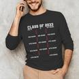 Class Of 2033 Graduation With Space For Hand Prints Unisex Long Sleeve T-Shirt