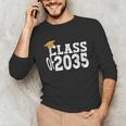 Class Of 2035 Grow With Me Boy Girl First Day Of Graduation Unisex Long Sleeve T-Shirt