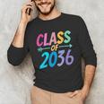 Class Of 2036 First Day Kindergarten Grow With Me Graduation Unisex Long Sleeve T-Shirt
