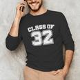 Class Of 32 2032 School Tee Shirt Graduation Class Party Unisex Long Sleeve T-Shirt