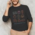 Cozy Bookish Fall Vibes Pumpkin Latte Books Autumn Reading Unisex Long Sleeve T-Shirt