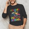 I Crushed Pre-K Monster Truck Graduation Preschool Grad 2025 Unisex Long Sleeve T-Shirt