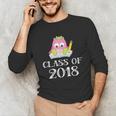 Cute Pink School Owl Class Of 2018 Graduation Unisex Long Sleeve T-Shirt