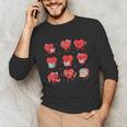 Cute Reading Hearts Valentine Day Book Lover Teacher Student Unisex Long Sleeve T-Shirt