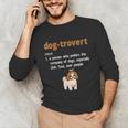 Dog-Trovert Shih Tzu Humor Definition Introvert Unisex Long Sleeve T-Shirt