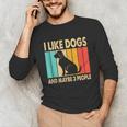 I Like Dogs And Maybe 3 People Introvert Unisex Long Sleeve T-Shirt